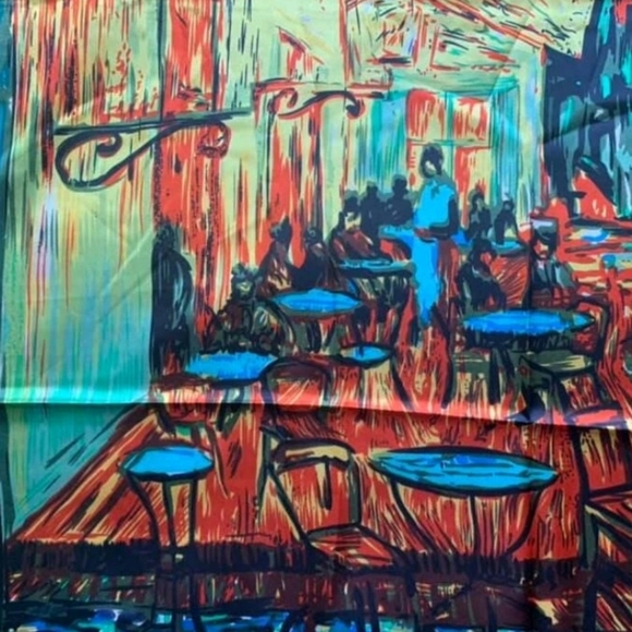 💖 Square Colorful Hair or neck Scarf - Picture 7 of 12